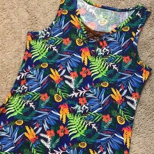 Stitch Hawaiian print dress